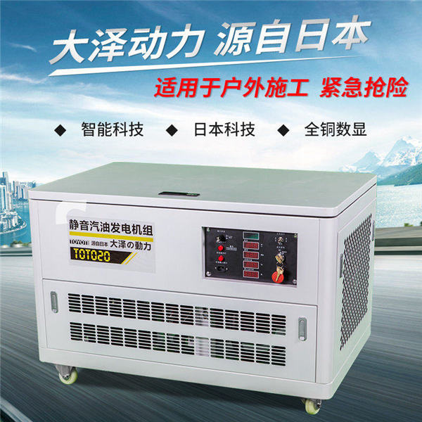 20千瓦靜音汽油發電機報價表大澤動力-- 上海豹羅實業有限公司